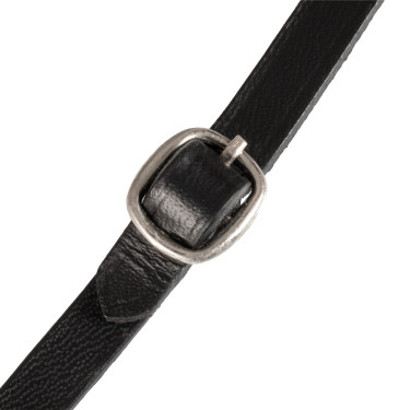 Leren hoofdstel Equestro voor speelgoedpaard met zilverkleurige studs Zwart