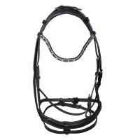 Equestro hoofdstel met anatomische neusriem Zwart