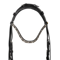 Equestro hoofdstel met anatomische neusriem Zwart