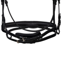 Bridon Equestro anatomique avec pierres Fuchsia Noir