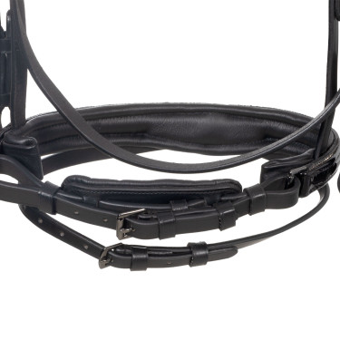 Bridon Equestro incurvé à forme avant Noir Bridon Equestro incurvé à forme avant Noir