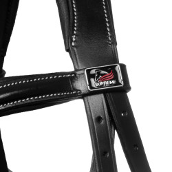 Bridon mexicain Supreme avec muserolle anatomique Noir