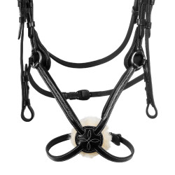 Mexicaans hoofdstel Supreme met anatomische neusriem Zwart