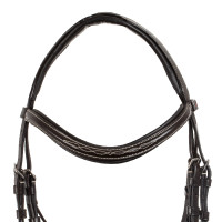 Bridon mexicain Supreme avec muserolle anatomique Marron foncé