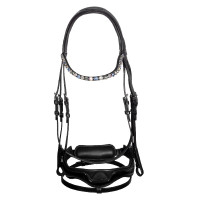 Moulin Rouge hoofdstel Acavallo van kalfsleer Zwart