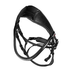 Supreme hoofdstel met gebogen anatomische neusriem Zwart