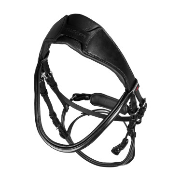 Supreme hoofdstel met gebogen anatomische neusriem Zwart