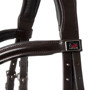 Supreme hoofdstel met gebogen anatomische neusriem Donkerbruin Supreme hoofdstel met gebogen anatomische neusriem Donkerbruin