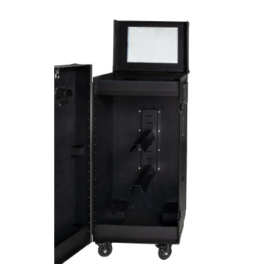 Zadelkast Equestro zwart materiaal 65×62×138 cm Zwart F026