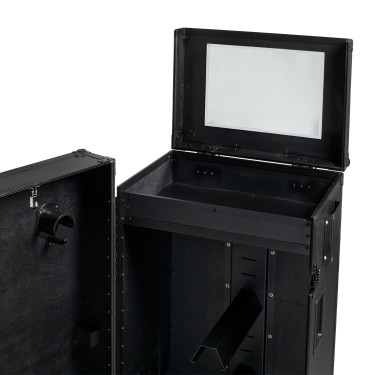 Casiers sellerie Equestro matériel noir 65×62×138 cm Noir F026