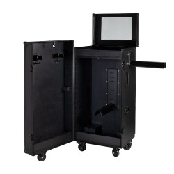 Zadelkast Equestro zwart materiaal 65×62×138 cm Zwart F026