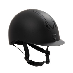 Casque Equestro unisex Azael avec molette arrière avec EN 1384-2023 Noir / noir