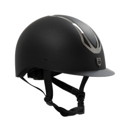Casque Equestro unisex Azael avec molette arrière avec EN 1384-2023 Noir / gunmetal Gris