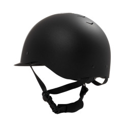 Uniseks Equestro Azael-rijhelm met achterste draaiknop, conform EN 1384-2023 Zwart / gunmetal Grijs