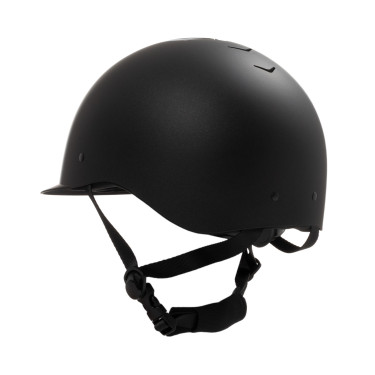 Uniseks Equestro Azael-rijhelm met achterste draaiknop, conform EN 1384-2023 Zwart / gunmetal Grijs