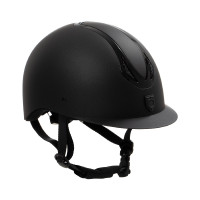 Casque Equestro unisex Azael avec molette arrière avec EN 1384-2023 Noir / noir brillant