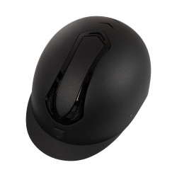 Casque Equestro unisex Azael avec molette arrière avec EN 1384-2023 Noir / noir brillant