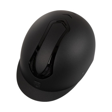 Casque Equestro unisex Azael avec molette arrière avec EN 1384-2023 Noir / noir brillant