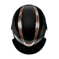Casque femme Equestro Apocalypse coque brillante homologué EN 1384-2023 Noir / noir