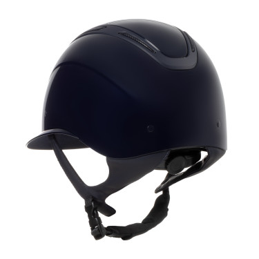 Casque femme Equestro Apocalypse coque brillante homologué EN 1384-2023 Marine / marine Bleu