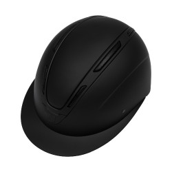 Casque femme Equestro Apocalypse coque mate homologué EN 1384-2023 Noir / noir Casque femme Equestro Apocalypse coque mate homologué EN 1384-2023 Noir / noir