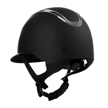 Casque femme Equestro Apocalypse coque mate homologué EN 1384-2023 Noir / gunmetal
