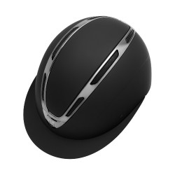 Dameshelm Equestro Apocalypse matten schaal, goedgekeurd volgens EN 1384-2023 Zwart / gunmetal