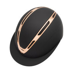 Casque femme Equestro Apocalypse coque mate homologué EN 1384-2023 Noir / rose gold