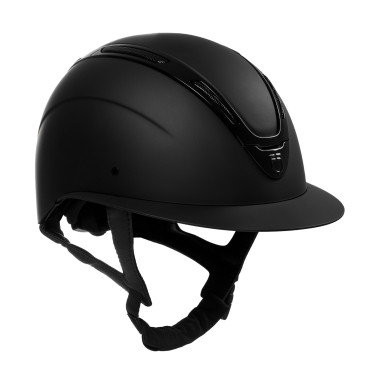 Casque femme Equestro Apocalypse coque mate homologué EN 1384-2023 Noir / noir brillant