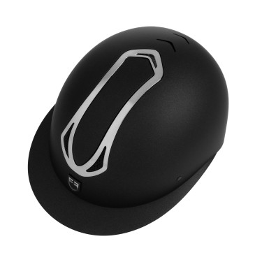 Casque femme Equestro visière large homologué EN 1384-2023 Noir / gunmetal