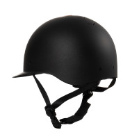 Casque femme Equestro visière large homologué EN 1384-2023 Noir / gunmetal
