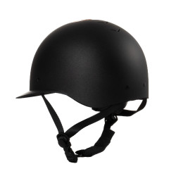 Casque femme Equestro visière large homologué EN 1384-2023 Noir / rose gold