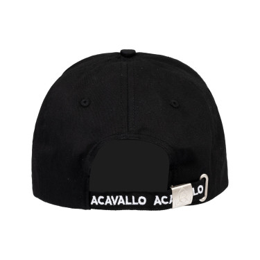 Casquette de baseball Acavallo unisexe Noir