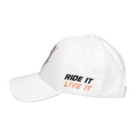 Casquette femme Equestro avec logo strass Blanc