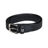 Ceinture en cuir élastique Equestro Noir Ceinture en cuir élastique Equestro Noir