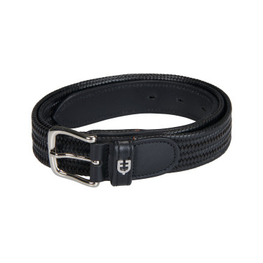 Ceinture en cuir élastique Equestro Noir