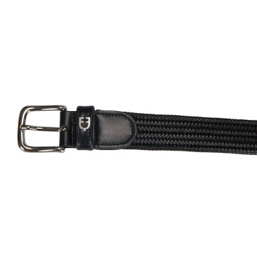 Ceinture en cuir élastique Equestro Noir