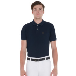 Elastische leren riem Equestro Zwart