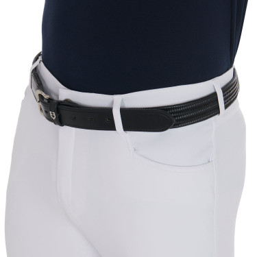 Ceinture en cuir élastique Equestro Noir