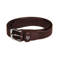 Elastische leren riem Equestro Zwart