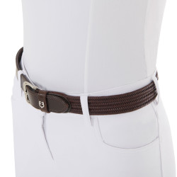 Ceinture en cuir élastique Equestro Marron