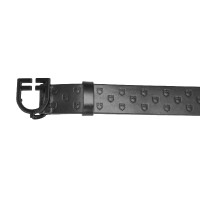 Ceinture Equestro tout cuir noir avec boucle logo Ceinture Equestro tout cuir noir avec boucle logo