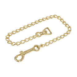 Duurzame lange Equestro-ketting van messing Cognac Bruin