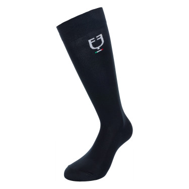 Chaussettes techniques Equestro x FISE par 3 Noir / marine / bleu de savoie