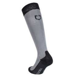 Chaussettes unisexes Equestro Basic en tissu technique Asphalte / noir