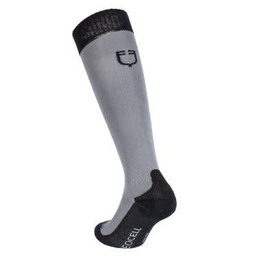 Chaussettes unisexes Equestro Basic en tissu technique Asphalte / noir