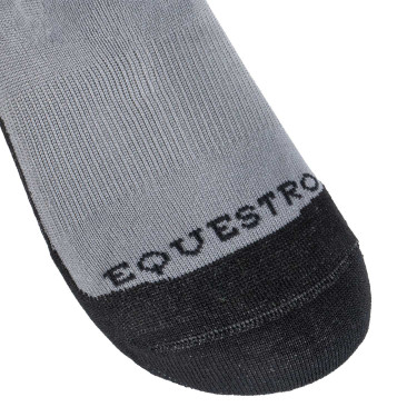 Chaussettes unisexes Equestro Basic en tissu technique Asphalte / noir