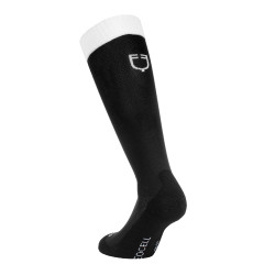 Chaussettes unisexes Equestro Basic en tissu technique Noir / blanc