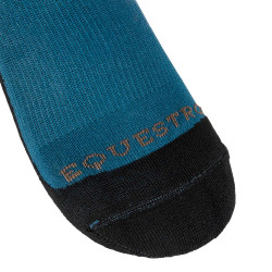 Uniseks Equestro Basic sokken van technische stof Koraalblauw / walnoot Uniseks Equestro Basic sokken van technische stof Koraalblauw / walnoot