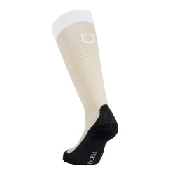 Uniseks Equestro Basic sokken van technische stof Oxford tan / wit Beige